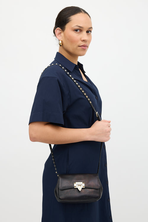Valentino Leather Rockstud Crossbody Bag