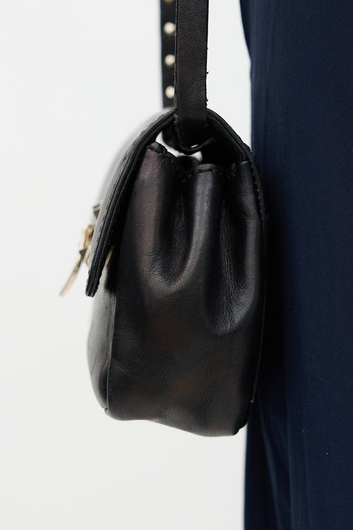 Valentino Leather Rockstud Crossbody Bag