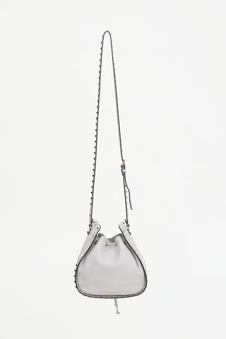 Valentino Leather Rockstud Small Drawstring Bag