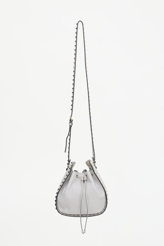 Valentino Leather Rockstud Small Drawstring Bag