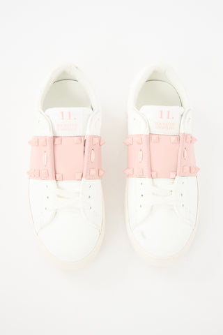 Valentino Leather Rockstud Untitled Sneaker
