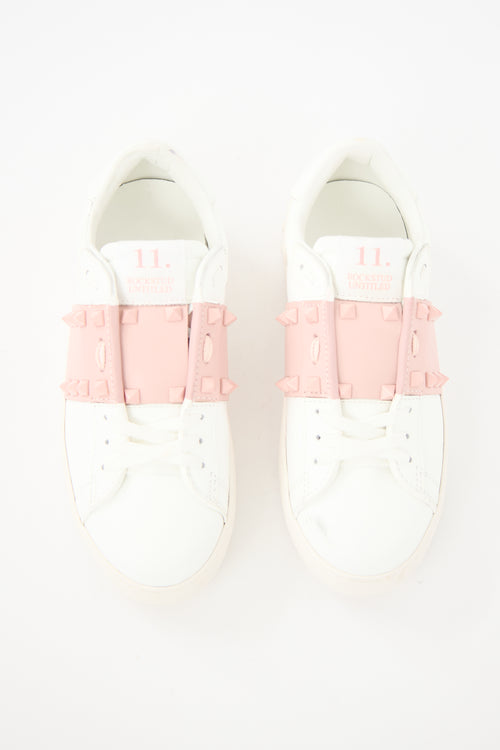Valentino Leather Rockstud Untitled Sneaker