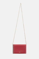 Valentino Leather Rockstud Wallet On Chain