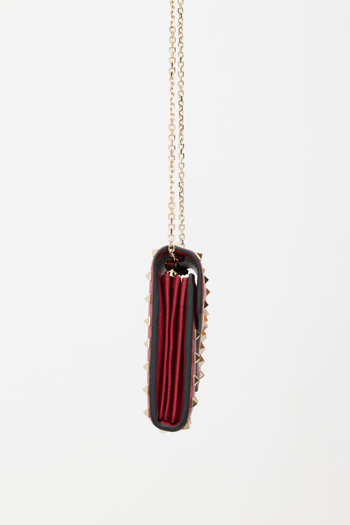 Valentino Leather Rockstud Wallet On Chain