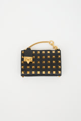 Valentino Leather Rockstud Zip Wallet