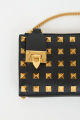 Valentino Leather Rockstud Zip Wallet