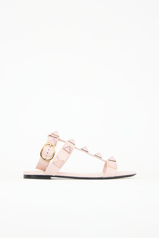 Valentino Leather Roman Stud Sandal
