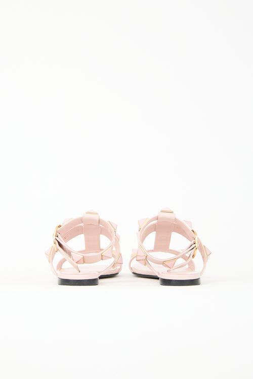 Valentino Leather Roman Stud Sandal
