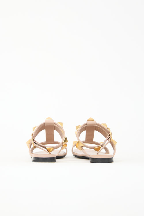 Valentino Leather Roman Stud Sandal
