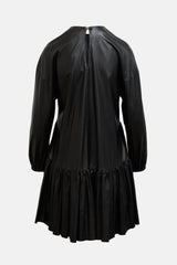 Valentino Leather Tiered Dress