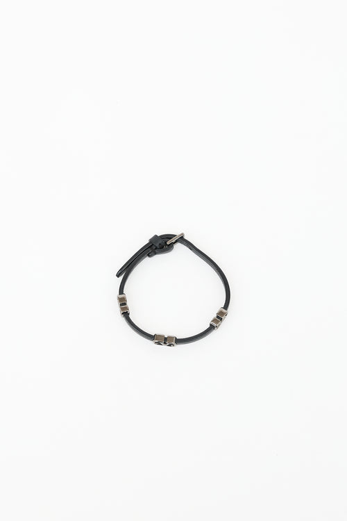 Valentino Leather VLogo Signature Bracelet