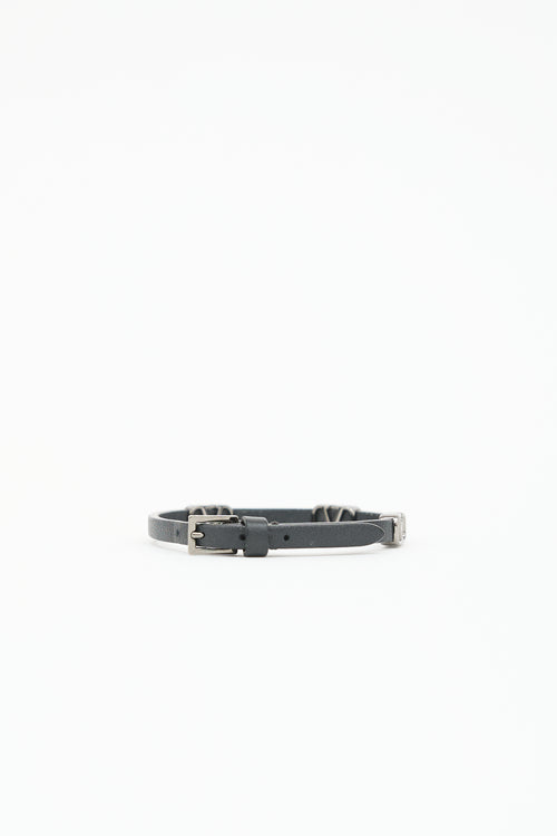 Valentino Leather VLogo Signature Bracelet