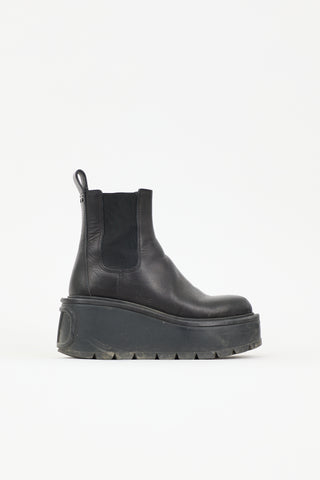 Valentino Leather VLogo Uniqueform Boot