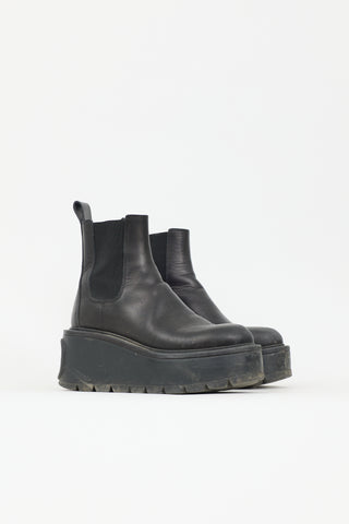Valentino Leather VLogo Uniqueform Boot