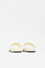 Valentino Leather & Rubber VLogo Chain Slide