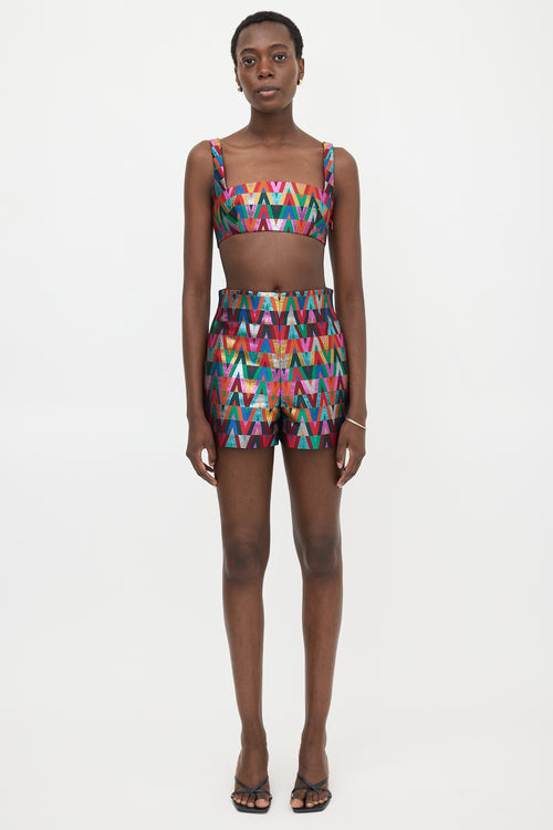 Valentino Lurex V Optical Jacquard Set