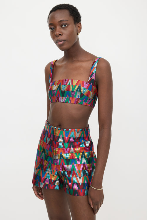 Valentino Lurex V Optical Jacquard Set