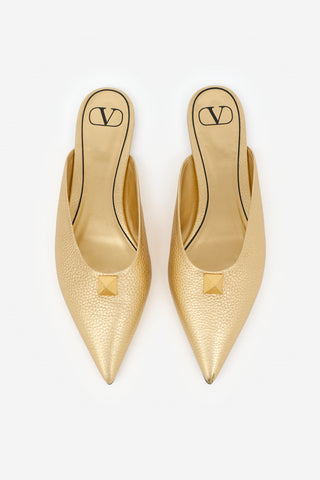 Valentino Metallic Roman Stud Mule