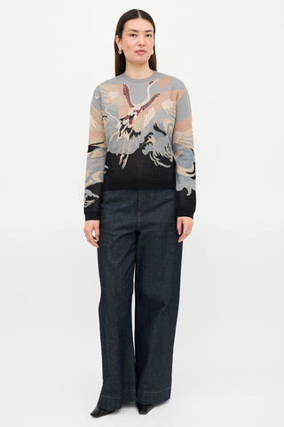 Valentino Metallic Intarsia Sweater