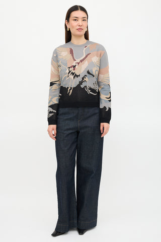 Valentino Metallic Intarsia Sweater