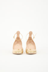 Valentino Metallic Leather Tango Pump