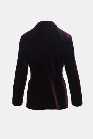 Valentino Miss V 1990s Velvet Blazer