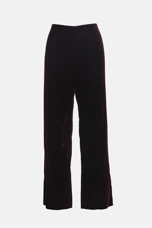 Valentino Miss V 1990s Velvet Trouser