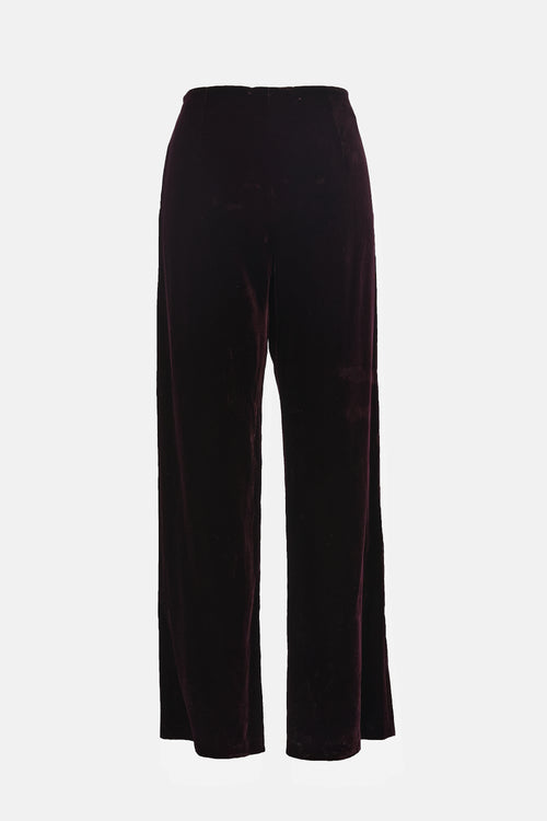 Valentino Miss V 1990s Velvet Trouser