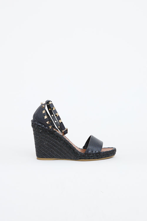 Valentino Rockstud Espadrille Sandal
