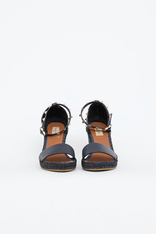 Valentino Rockstud Espadrille Sandal