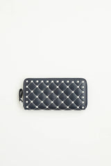 Valentino Leather Spike Zip Wallet