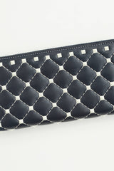 Valentino Leather Spike Zip Wallet