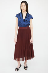 Valentino Black & Navy Bow Blouse