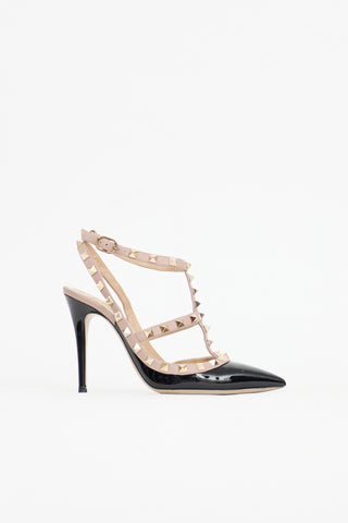 Valentino Patent Rockstud Caged Pump