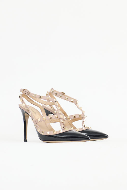 Valentino Patent Rockstud Caged Pump