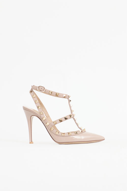 Valentino Patent Rockstud Caged Pump