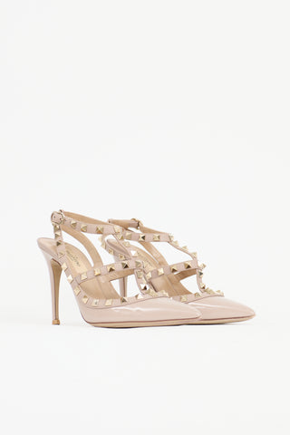 Valentino Patent Rockstud Caged Pump