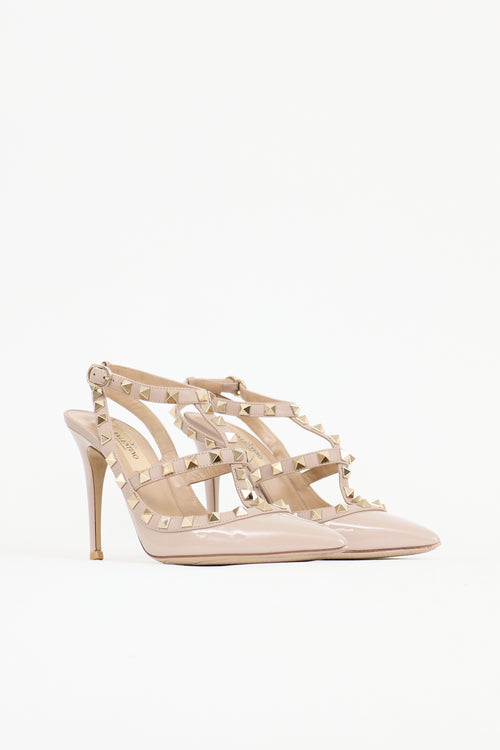 Valentino Patent Rockstud Caged Pump