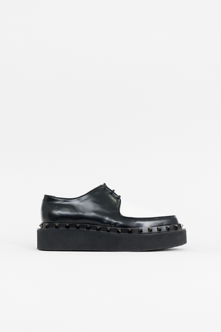 Valentino Patent Rockstud Platform Derby