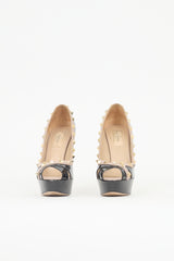 Valentino Patent Rockstud Platform Pump
