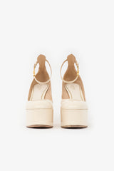 Valentino Patent Tan-Go Platform Pump