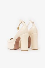 Valentino Patent Tan-Go Platform Pump