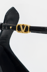 Valentino Patent Tan-Go VLogo Pump
