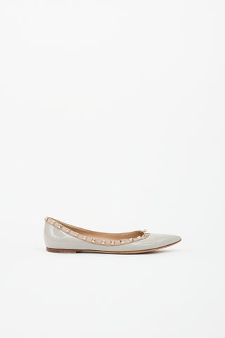 Valentino Patent Rockstud Flat