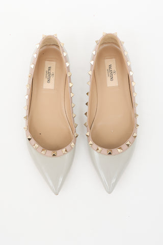 Valentino Patent Rockstud Flat
