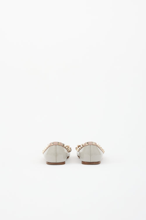 Valentino Patent Rockstud Flat