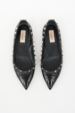 Valentino Patent Rockstud Flat