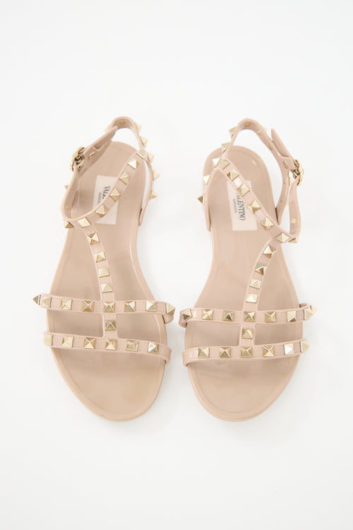 Valentino Patent Rockstud Sandal