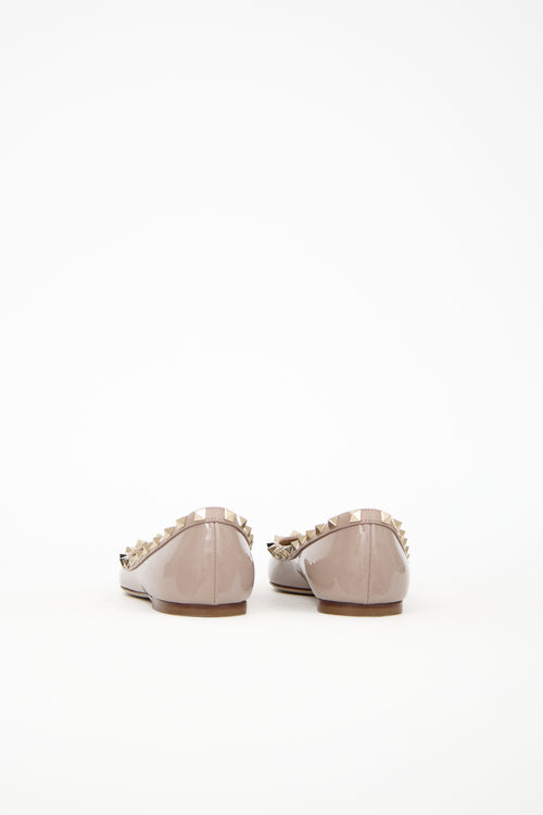 Valentino Patent Rockstud Ballet Flat