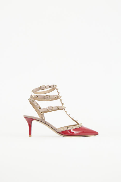 Valentino Patent Rockstud Caged Heel
